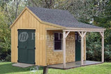 12' x 12' Cottage / Cabin Shed Plans / Blueprints 81212