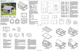 30" x 36" Small Dog House Plans, Gable Roof Style with Porch, Design # 90204G