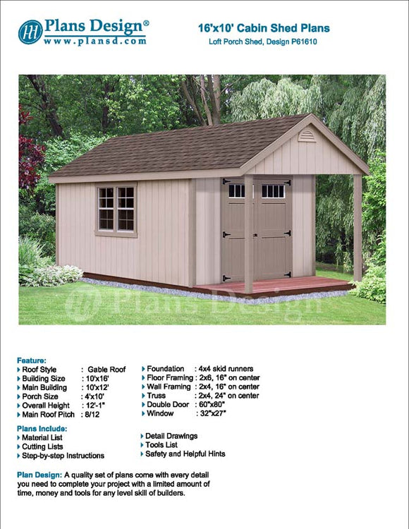 Shed Roof Cabin Plans