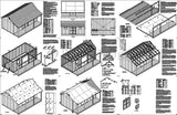 14' x 20' Storage Shed with Porch Plans for Backyard Garden - Design #P81420