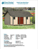 16' x 20' Guest House Storage Shed with Porch Plans #P81620, Material List Included