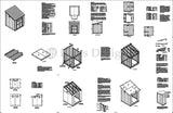 8' x 8' Garden Storage Lean-to Shed Plans / Blueprints, Material List, Detail Drawnings and Step-by- Step Instructions Included #D0808L