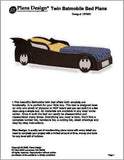 Awesome Batman Mobile Twin Bed Woodworking Plans (Instructions) Do It Yourself, Detail Drawings and Step-by- Step Instructions Included