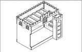 Children's Castle House Bunk / Loft Twin Bed Woodworking Plans (Instructions) Detail Drawings and Step-by- Step Instructions Included