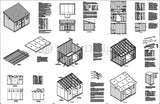 10' x 14' Garden Storage Lean-to Shed Plans / Blueprints, Material List, Detail Drawnings and Step-by- Step Instructions Included #D1014L