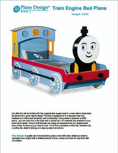 Thomas Train Engine Twin Bed Woodworking Project Plans / Do It Yourself, Detail Drawings and Step-by- Step Instructions Included