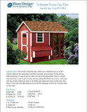 4' x 8' Combination Gable Chicken Coop Plans, Material List Included #80408CG