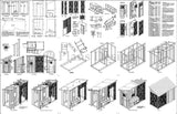 4' x 8' Combination Modern Chicken Coop Plans, Material List Included #80408CM