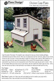 5' x 6' Chicken Coop / Hen House Plans, Modern Roof Style, Design #90506M