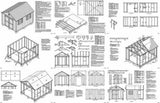 12' x 10' Gable Storage Shed Project Plans - Design #21210