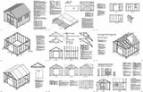 12' x 12' Classic Garden Gable Storage Shed Project Plans - Design #21212