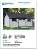 12' x 24' Shed Plans How To Build Guide, Material List Included, Design #D1224G