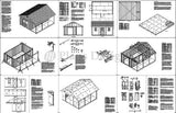 18' x 20' Building Storage / Utility Shed Detailed Plans / Blueprints, #P51820