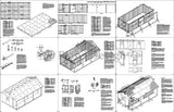 16' x 28' Cottage House / Shed or Cabin Building with Front Porch Plans, #P51628