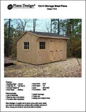 10' X 12' Saltbox Style Storage Shed Project Plans - Design #71012