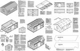 10' X 16' Saltbox Style Garden Storage Shed Project Plans - Design # 71016