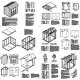 6' X 8' Saltbox Style Storage Shed Project Plans - Design # 70608
