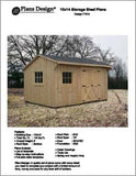 10' X 14' Saltbox Style Garden Storage Shed Project Plans - Design # 71014