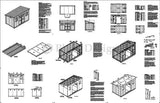 10' x 14' Modern Roof Style Deluxe Shed Plans, Design #D1014M, Material List