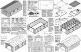 16' X 28' Car Garage Project Plans, Material List Included - Design #51628