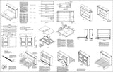 Murphy 2-Panel Horizontal Queen Wall Bed Plans, Design 5QHWB