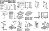 Murphy 6-Panel Door Queen Wall Bed Plans, Design 4QDWB