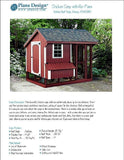 Chicken Coop / Hen House 4 ft x 8 ft Saltbox Roof Style Project Plans, 70408RS