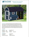 4' x 8' Combination Barn Chicken Coop Plans, Material List Included #80408CB