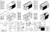 6' x 12' Walk in Saltbox Chicken Coop Plans, Material List Included # 80612CS