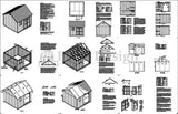 12' x 12' Shed Plans, Do It Yourself Reverse Gable Roof Style Design # D1212G