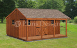 16 x 20 House or Garden Shed / Cabin Building Plans with Material List, #P51620
