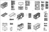 6' x 14' Deluxe Shed Plans, Modern Roof Style Design # D0614M, Material List