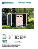 6' x 10' Deluxe Shed Plans, Modern Roof Style Design # D0610M, Material List