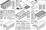 12' X 24' Car Garage Project Plans, Material List Included - Design #51224