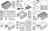 16' X 20' Car Garage Project Plans, Material List Included - Design #51620