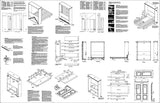 Murphy 2-Panel Frame Queen Wall Bed Plans, Design 5QVWB