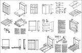 Murphy Craftsman Queen Vertical Wall Bed Plans, Design 2QVWB