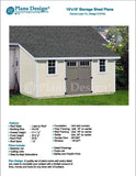 10' x 16' Garden Storage Lean-to Shed Plans / Blueprints, Material List, Detail Drawnings and Step-by- Step Instructions Included #D1016L
