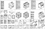 Chicken Coop Plans, 6 by 6 Full Size Kennel / Hen House, Gable Roof 90606CG