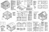 10' x 10' Storage Classic Gable Structures Shed Plans, Design #21010