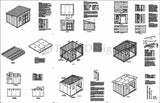 10' x 12' Deluxe Utility Garden Plans / Building Blueprints, Modern Shed #D1012M