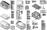 20' x 12' Guest House / Garden Porch Shed Plans, Material List Included #P72012