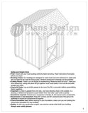 6' x 6' Playhouse Or Garden Storage Shed Saltbox Roof Style Plans #70606