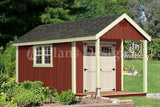 14' x 8' Cabin Shed with Porch Plans Blueprint #P61408