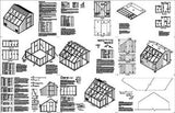 10 x 10 Greenhouse Backyard Garden Shed Plans, Material List Included #41010