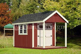12' x 8' Cabin Loft Utility Shed with Porch Plans / Blueprints - Design #P61208