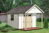 16' x 12' Cabin Shed Covered Porch Plans Blueprint, Material List included #P61612